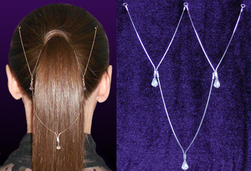 V's and Crystal Droplets Hair Jewellery